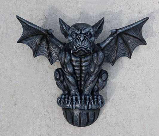 Ebros Large Gothic Winged Gargoyle On Ledge Wall Decor Hanging Sculpture 20"W - Ebros Gift