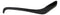 Glossy Black Melamine Ladle Style Soup Spoons With Hook Ends 1oz Set of 6 Spoon