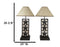 Set of 2 Rustic Western Triple Lone Stars Wood And Metal Bedside Table Lamps