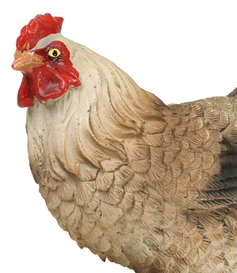 Rustic Western Country Farm Light Brown Chicken Hen Figurine 4.5" Tall