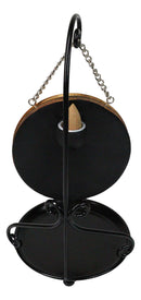 Evil Eye with Mandala Floral Scroll Round Medallion Backflow Incense Cone Burner