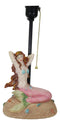 Venus Making Up Marine Sea Siren Mermaid With Pink Tail And Red Hair Table Lamp