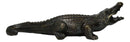 The Great Crocodile Baring Jaws And Razor Sharp Teeth Garden Accent Statue 23"L