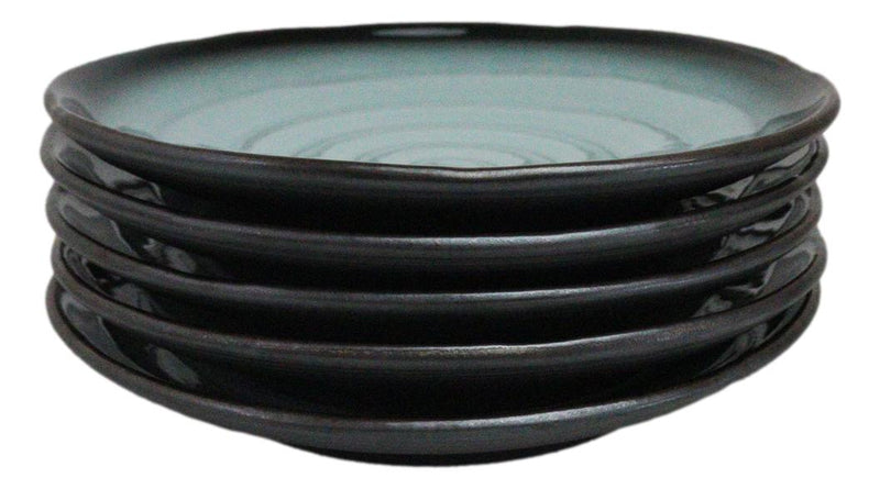 Pack Of 5 Blue Sky Seikai Collection Porcelain Round Dinner Plates 8.75" D