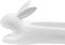 Pack Of 2 Bunny Rabbit White Ceramic Serving Platter Plate Cracker Dish Trays
