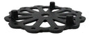 Floral Wheel 12 Spokes Traditional Cast Iron Metal Tetsubin Teapot Trivet Stand