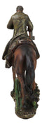 Western Cowboy in Solemn Prayer On Horse By Faded Cross And Cactus Figurine