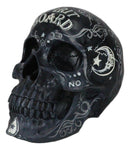 Wicca Black Paranormal Ouija Spirit Board Planchette Painted Skull Figurine