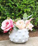 Nautical Ocean Marine White Sea Urchin Ribbed Design Terracotta Planter Pot