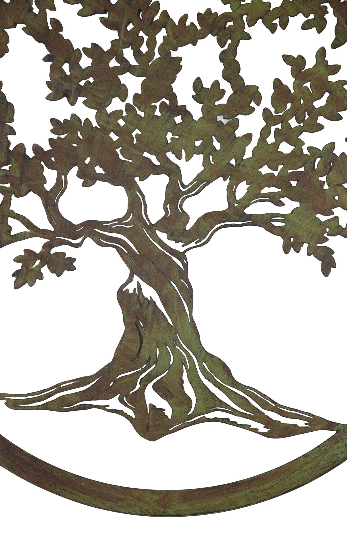 Green 24"D Oversized Celtic Tree of Life Medallion Metal Wall Circle Plaque