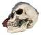 Day of The Dead Romantic Gothic Thorny Red Roses Two Faced Skull Figurine