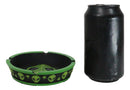Green UFO Outer Space Colony Extra Terrestrial Roswell Alien Cigarette Ashtray