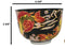 Black Oriental Koi Fishes Ceramic Donburi Ramen Soup Bowl With Chopsticks Set