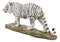 Prowling Fierce Leucistic Winter White Bengal Tiger Figurine 11.25" L