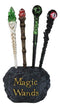 Witches Wizard Magic Wands Ancient Rock Wand Holder Stand Prop Accessory Decor