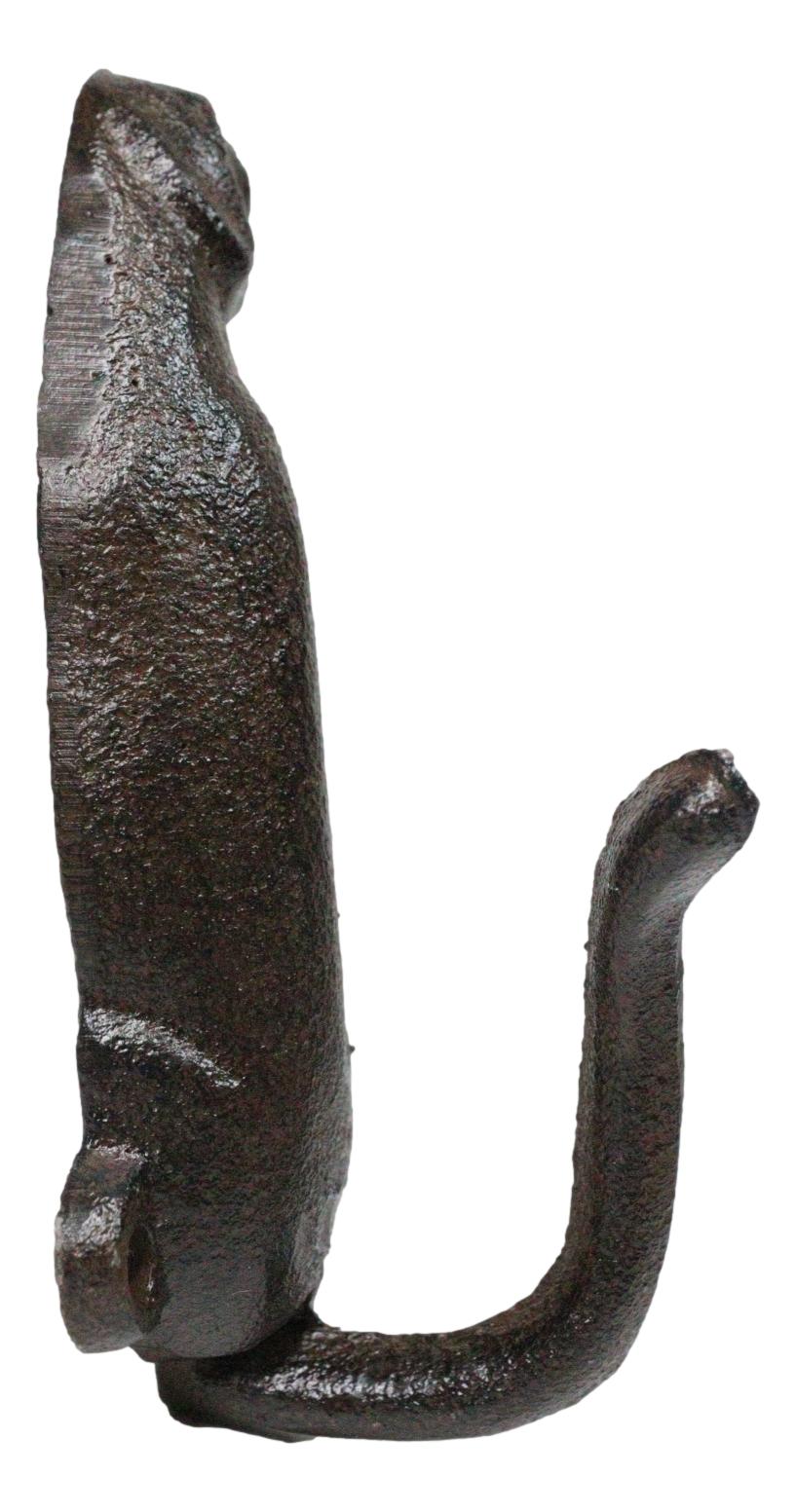 Pack Of 2 Rustic Cast Iron Golden Retriever Labrador Wagging Tail Wall Hooks - Ebros Gift