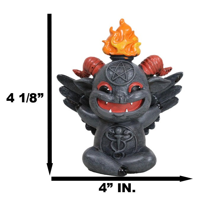 Wicca Occult Pentagram Baphy The Sabbatic Baby Goat Baphomet Summoned Figurine