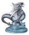 Ebros Baby Blue Sea Rock Dragon Wyrmling Collectible Statue 4.25" Long Figurine