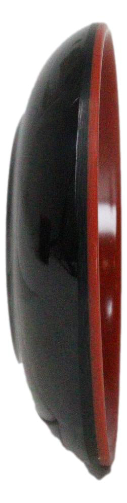 Pack Of 10 Red And Black Melamine Dipping Sauce Or Condiment Round Dishes 3"D