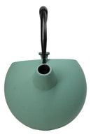 Pastel Green Minimalistic Tilted Round Cast Iron Teapot 28oz Tea Pot With Handle
