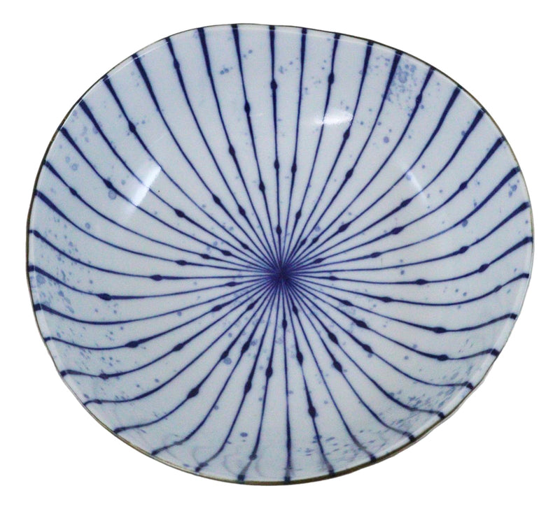Pack Of 4 Fubuki Tokusa Made In Japan Round Flair Deep Plates Shallow Bowls 36oz