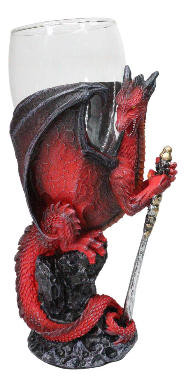 Ruth Thompson Elemental Dragon Widow Blade Sword Glass Wine Goblet Chalice Cup