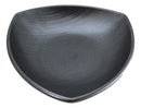 Set Of 5 Black Tetsu Kesho Ceramic Appetizer Salad Triangular Deep Plates