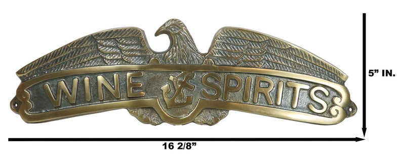 Marine Bald Eagle Sailor Anchor Wine And Spirits Aluminum Wall Decor Plaque