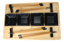 Traditional Japanese Sushi Set Serves 4 Chopsticks Sauce Dishes Rests And Tray