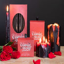 Pack of 8 Witchcraft Ritual Spell Vampire Blood Black Red Taper Candles 10"