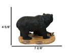 Rustic Forest Mother Black Bear with Cub Figurine Wildlife Animal Sculpture