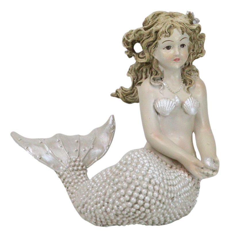 Vintage Ocean Atlantis Seated Mergirl Mermaid Coraline With Pearly Tail Figurine