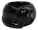 Pack Of 2 Wicca Ceramic Sleeping Black Feline Cat Tea Light Votive Candleholder