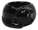 Wicca Mystic Ceramic Sleeping Black Feline Cat Tea Light Votive Candleholder