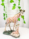 Safari Savannah Masai Giraffe Mother Standing by Sitting Calf Figurine 6.75"H