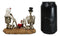 Love Never Dies Skeleton Bridal Wedding Couple With Rose by Red Heart Figurine