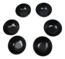 Pack Of 6 Modern Ridged Matte Black Melamine Deep Ramen Soup Pasta Bowls 46oz