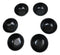 Pack Of 6 Modern Ridged Matte Black Melamine Deep Ramen Soup Pasta Bowls 46oz