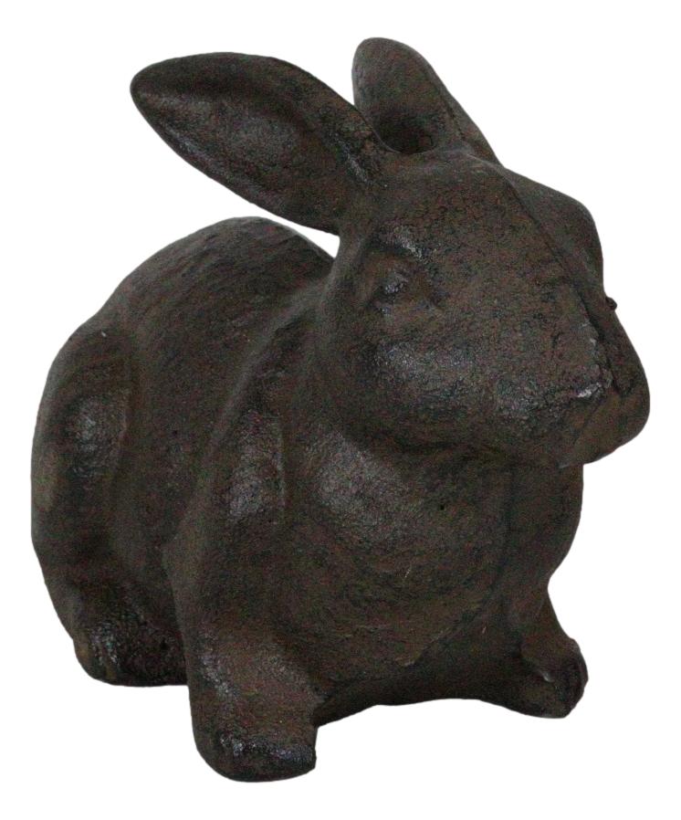 Rustic Vintage Cast Iron Whimsical Bunny Rabbit Abstract Taxidermy Figurine