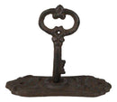 Pack Of 4 Cast Iron Rustic Distressed Fleur De Lis French Scroll Key Wall Hooks