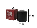 Set of 2 Gothic Vampire Blood Black Unscented Pillar Candles that Bleed Red 3" H