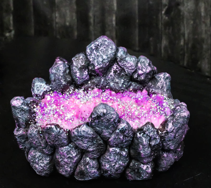 Faux Geode Crystals Rock Magic Wands Holder Stand Prop Accessory Decor