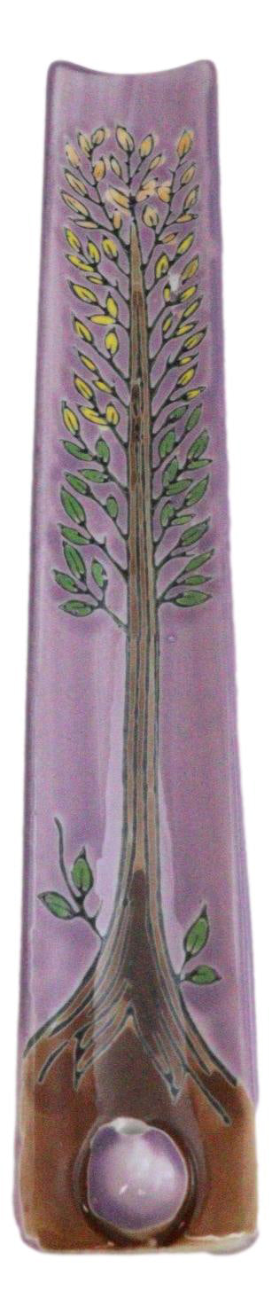 Wicca Sacred Symbols Celtic Tree of Life Yggdrasil Ceramic Long Incense Holder