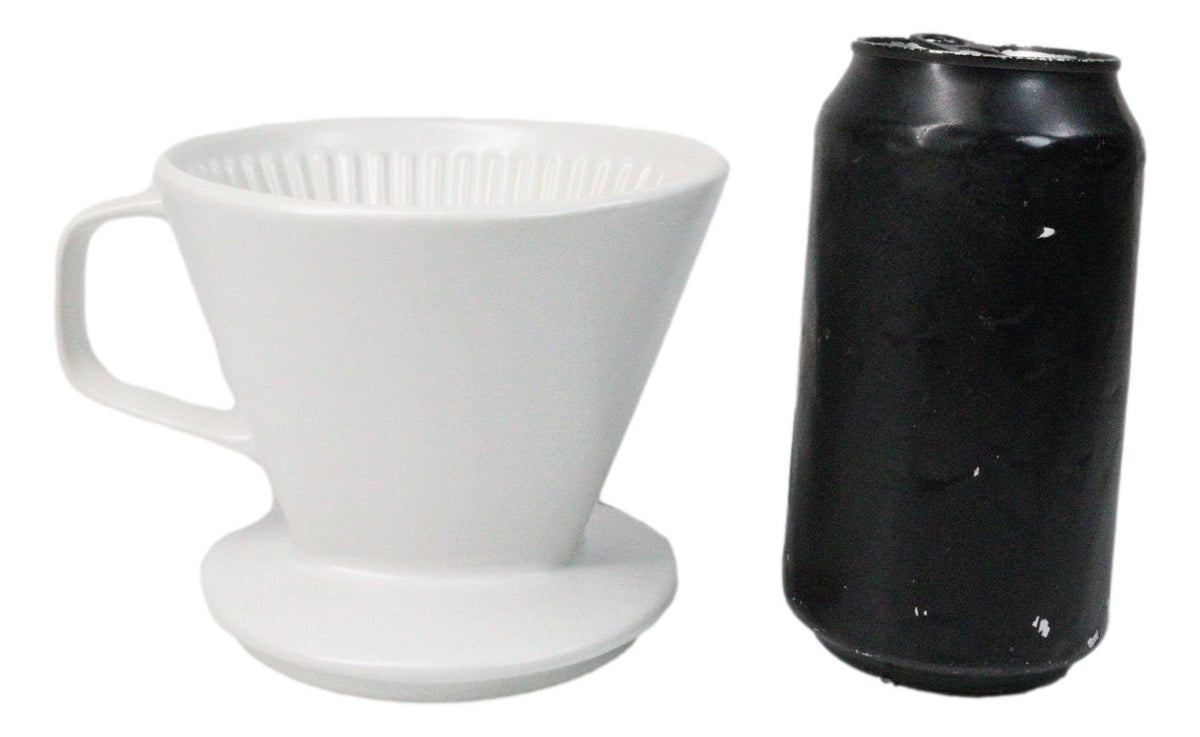 White Porcelain Artisan Coffee Maker Pour Over Dripper Filter Cup Top Part