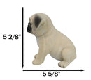 Realistic Lifelike Adorable Sitting Pug Dog Puppy Home Decor Figurine Pet Pal