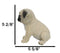 Realistic Lifelike Adorable Sitting Pug Dog Puppy Home Decor Figurine Pet Pal