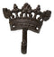 Pack Of 4 Cast Iron Medieval Royalty King and Queen Crowns Wall Coat Hooks