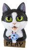 Whimsical Crazy For Cats Feline Kitty Black Cat Play Door Or Wall Hanging Sign