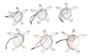 Set Of 6 Antique White Sea Turtles Ocean Marine Wall Hanger Decor Tree Ornaments