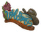 Rustic Western Cowboy Hat Floral Succulents Pastel Blue Welcome Desktop Sign